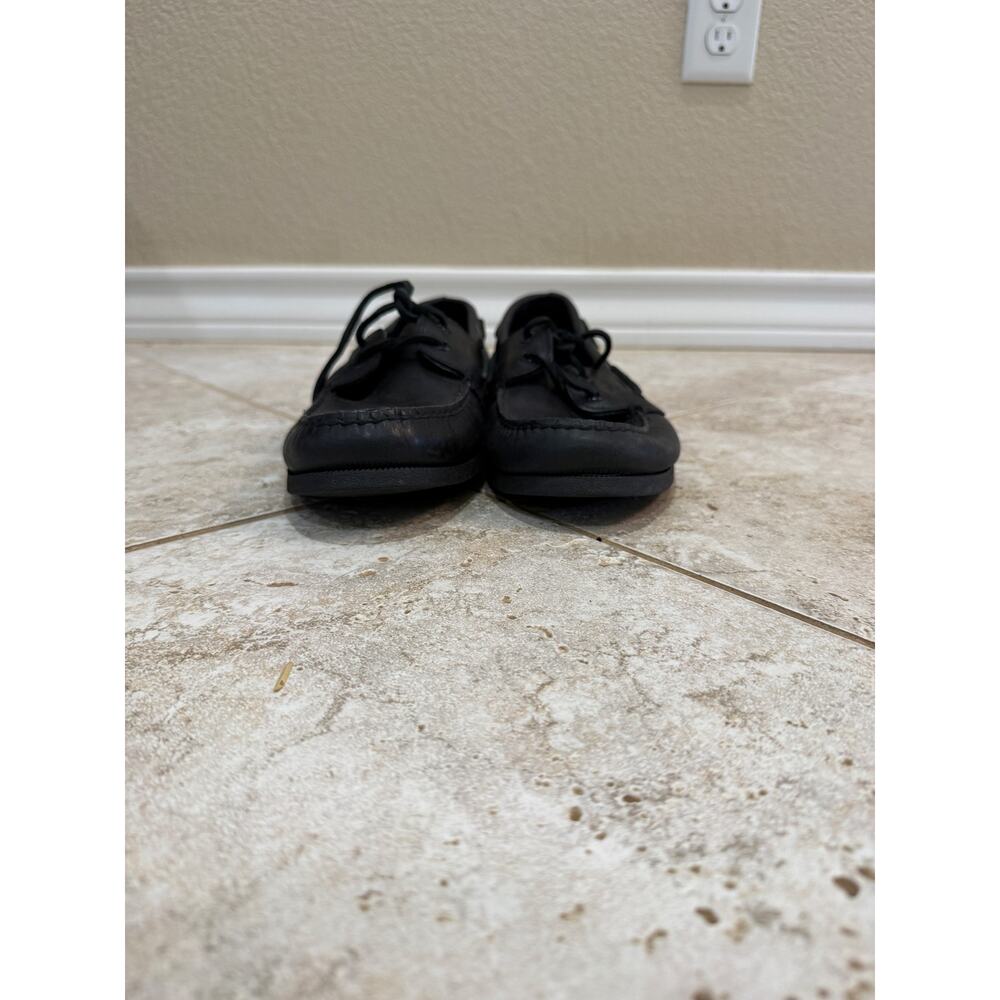 Sperry Top-Sider Men's Black Leather Boat Shoes Size 10 - Picture 2 of 5